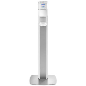 PURELL MESSENGER ES6 Silver Panel Floor Stand with Dispenser