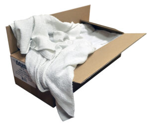 WHITE TERRY TOWEL B QUALITY - 10 LB